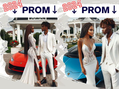 2024 PROM Tshirt Design - PNG file, Instant Download, Canva editable